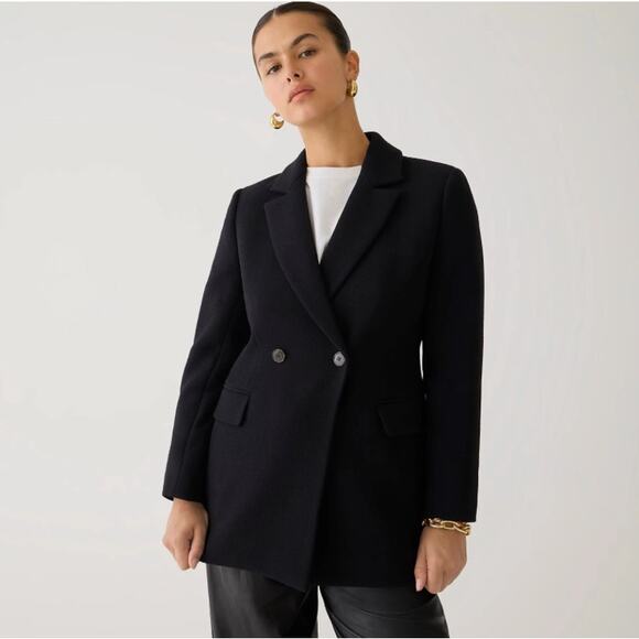 J. Crew Evening Blazer-Jacket in Italian Double-Cloth Wool Blend Size 24 - Picture 1 of 10